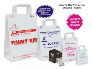 BUSTE IN CARTA MODELLO PIATTINA BIANCA